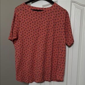 Floral Print Orange/Red T-Shirt